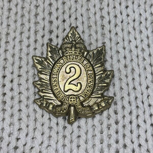 The Queen's Own Rifles of Canada 1940 2nd Regiment Cap Badge